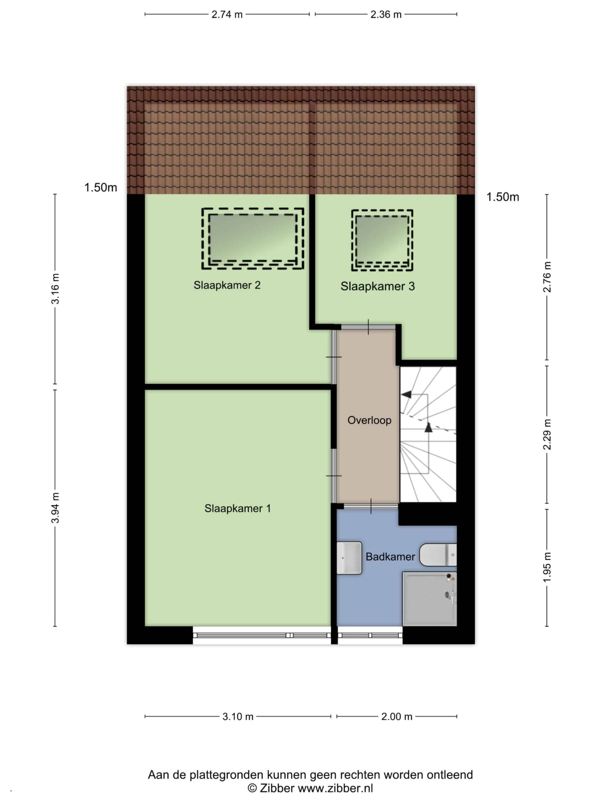 Plattegrond Ouverturelaan 59 - Eerste verdieping Plattegrond Ouverturelaan 59 - Eerste verdieping