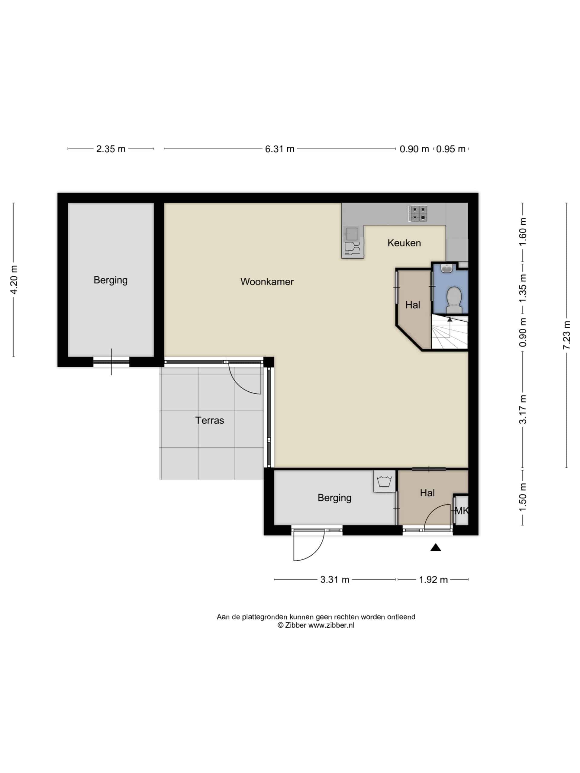 Plattegrond Begane grond Mekongstraat 21 Plattegrond Begane grond Mekongstraat 21