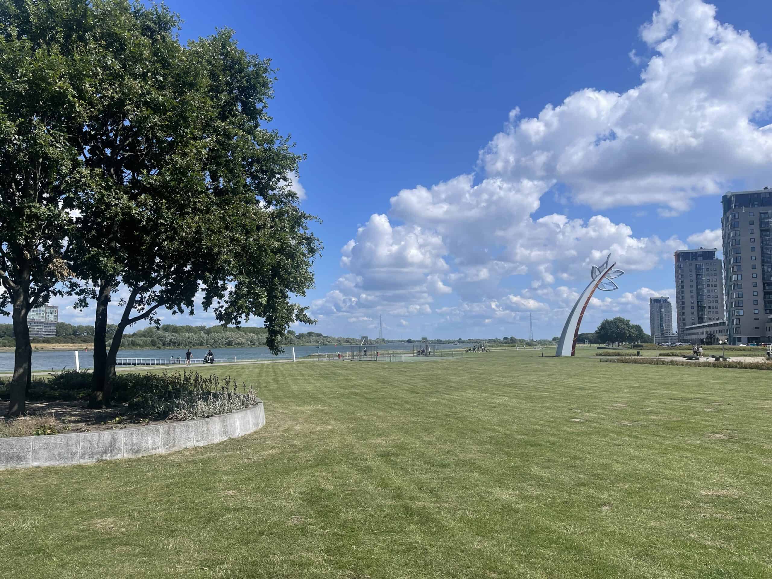 Het uitzicht vanaf het kantoor van De Vree Makelaardij Spijkenisse. Met zicht op de Oude Maas. Vanaf hier werken de makelaars en taxateurs in het gebied van Spijkenisse en omgeving.